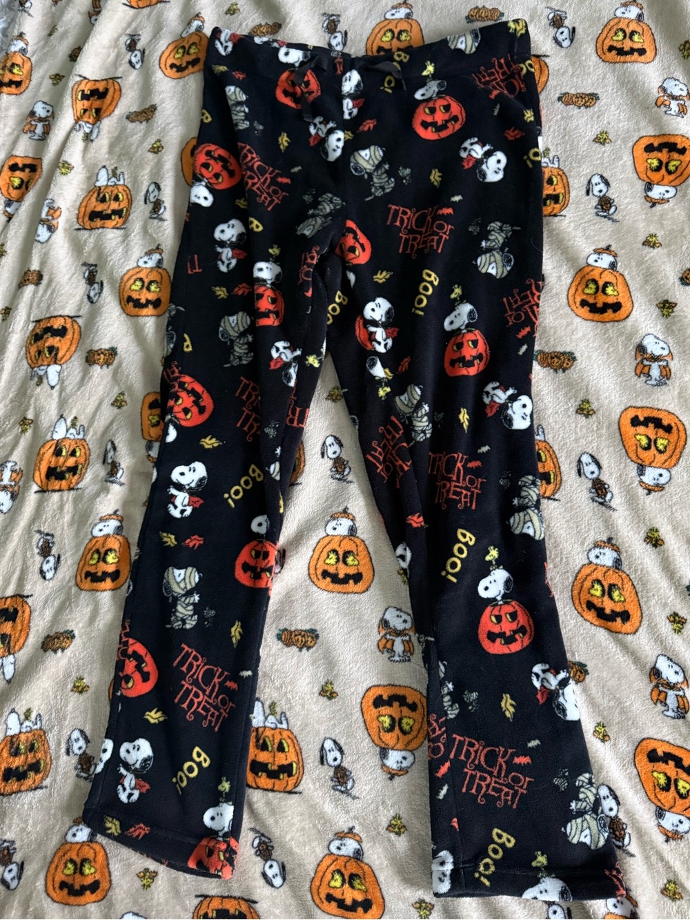 Snoopy Halloween trick or treat pj pants